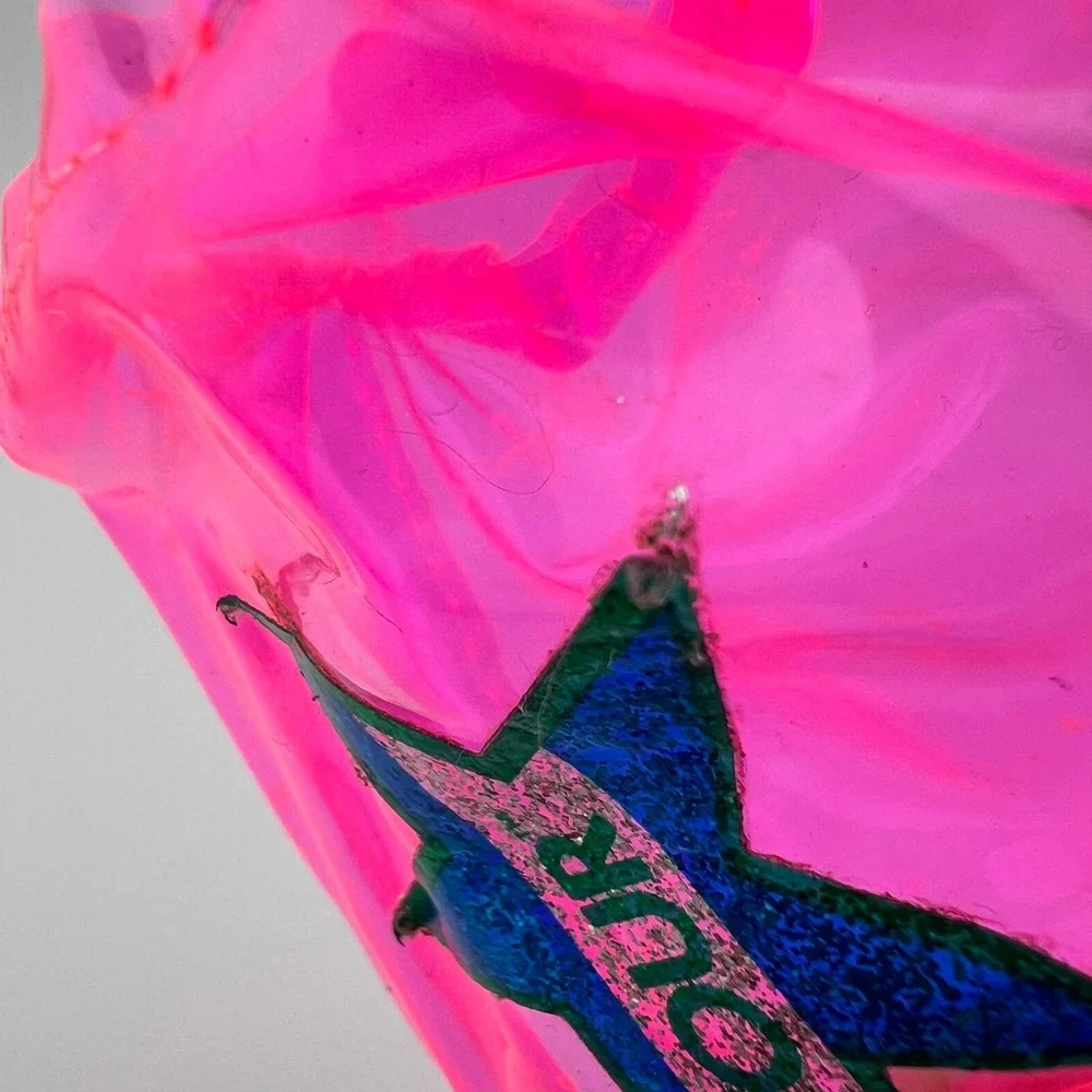 Vintage Barbie Concert Tour Neon Pink Vinyl Bag Purse‎ Accessory